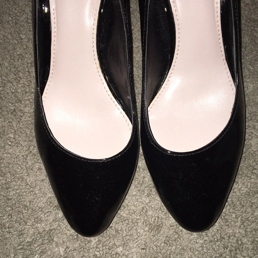 Vince Camuto Desti Black Mid Heel Platform Pump